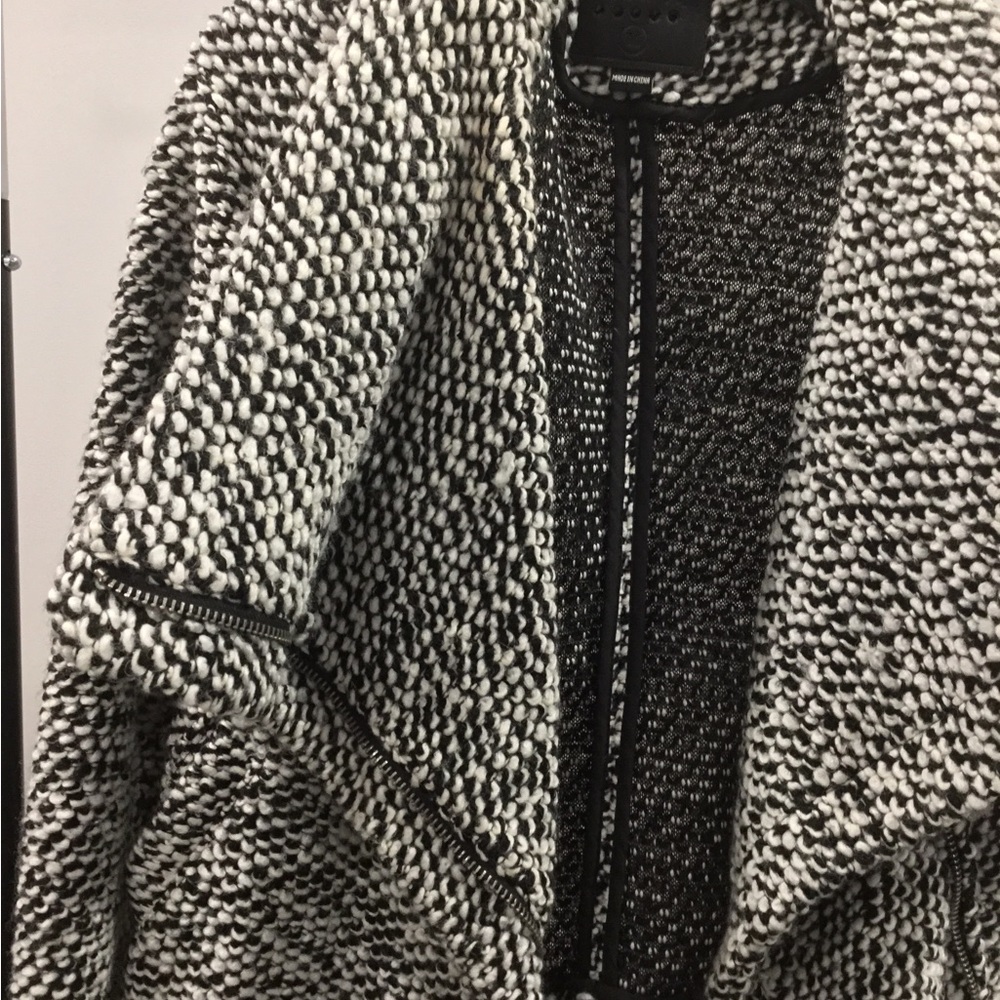 BLANK NYC Black and White Textured Jacket
